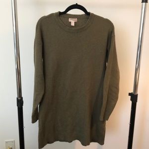 Olive Green Sweater Dress